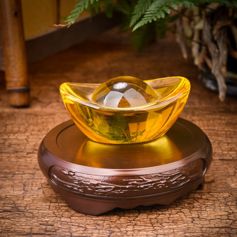 THỎI VÀNG PHONG THỦY THẦN TÀI MAY MẮN 6CM
