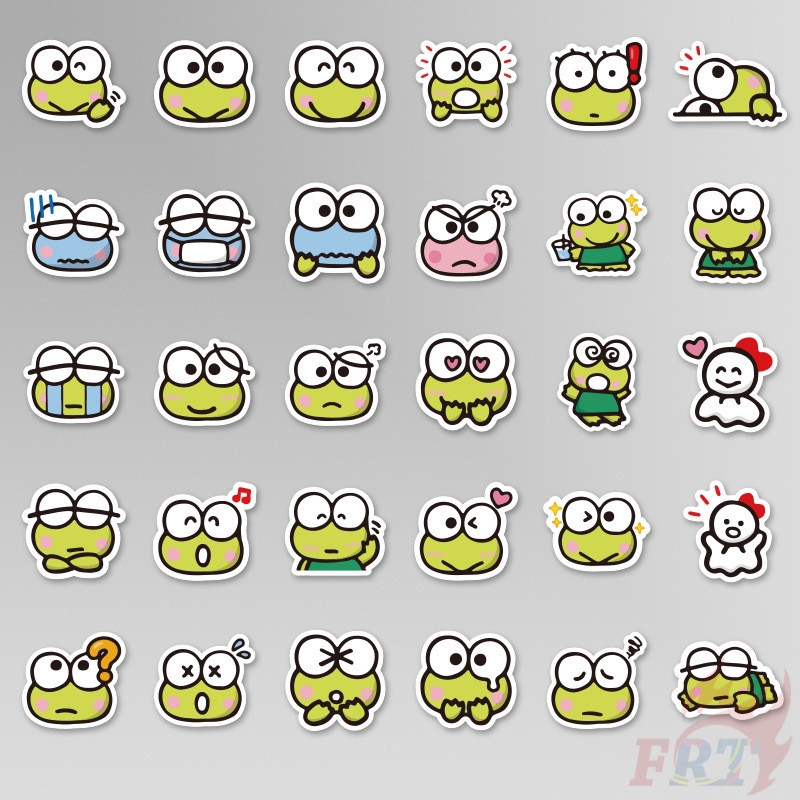 ❉ Keroppi Q-1 Stickers ❉ 40Pcs/Set Sanrio DIY Decals Stickers for Album Diary Laptop Scrapbooks Skateboard