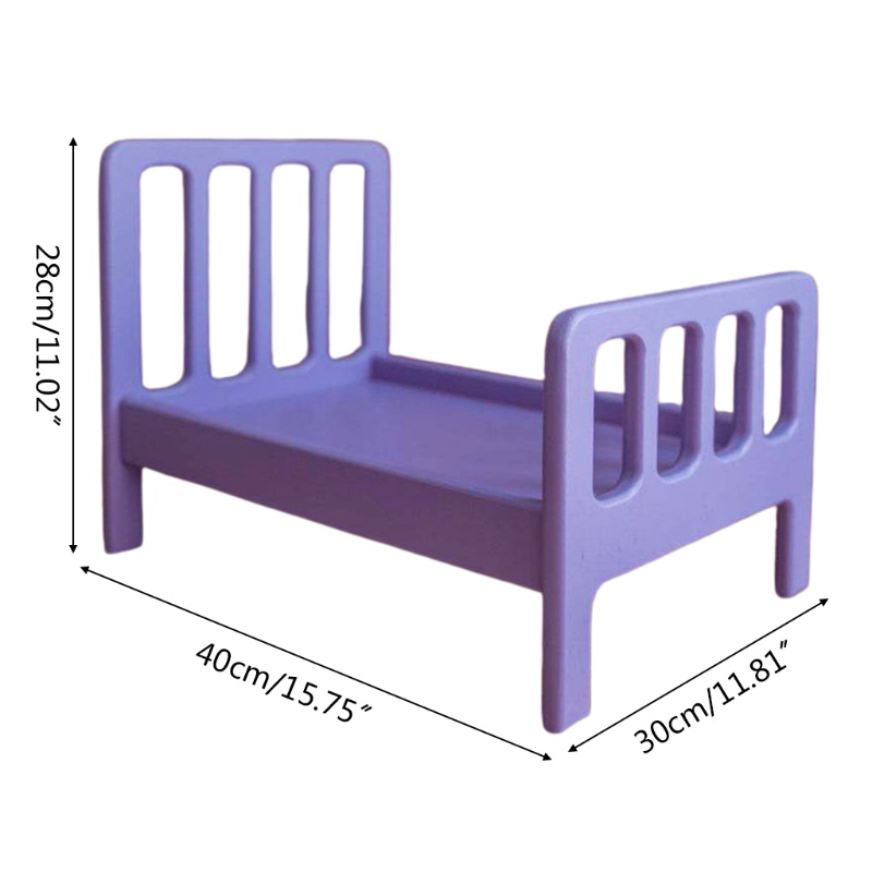 Giường Ngủ Màu Tím Dùng Làm Phụ Kiện Chụp Ảnh Cho Bé Sơ Sinh