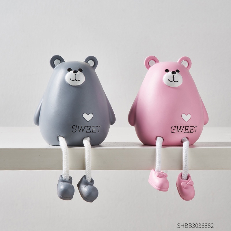 Tượng đôi gấu sweet trang trí phòng siêu đáng yêu