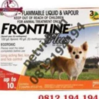 Nhỏ gáy fontline plus cho chó dưới 10kg trị ve rận bọ chét