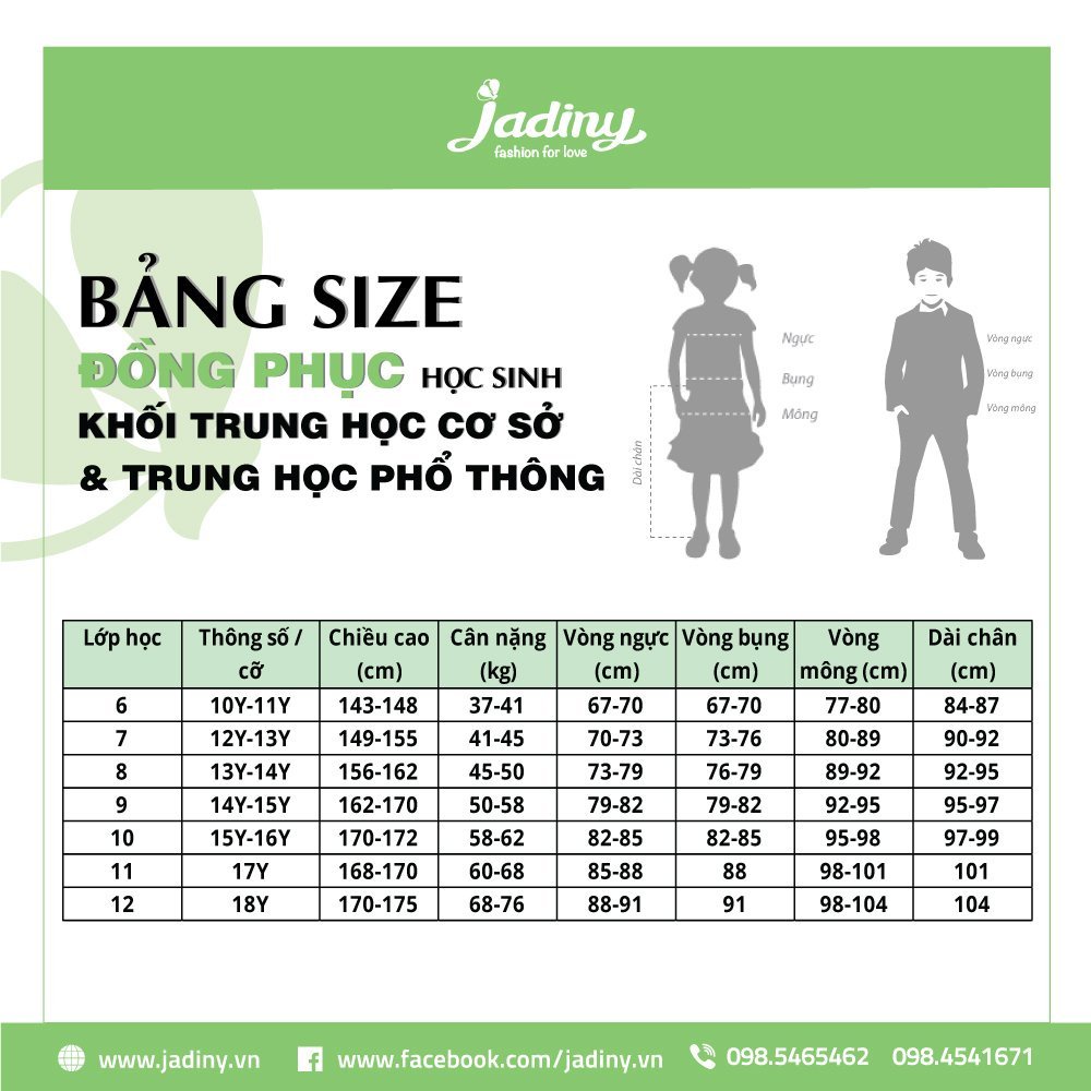 Quần tây học sinh nữ cao cấp màu xanh đen- màu đen Jadiny