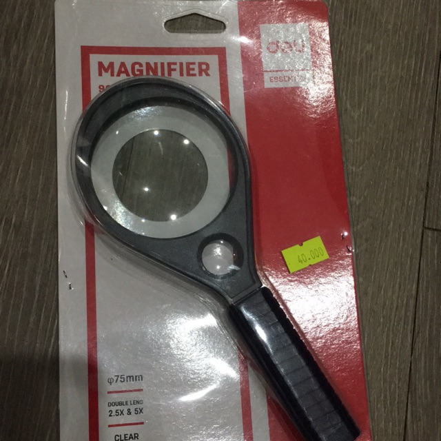 Kính lúp 75mm Deli