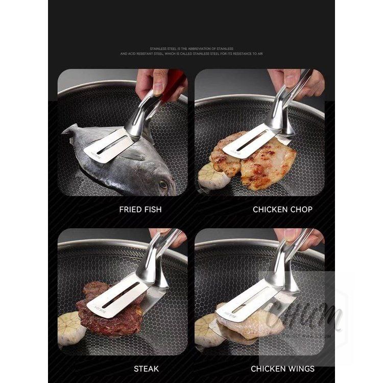 Dụng Cụ Kẹp Gắp Thức Ăn Nóng Và Lật Đồ Chiên Rán Đa Năng Chất Liệu Inox ( XẺNG GẮP ) G5