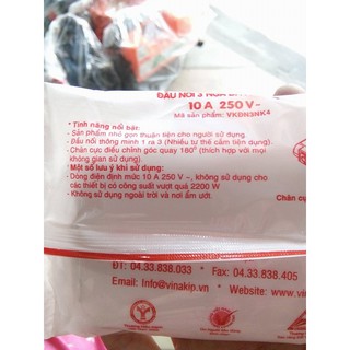 Đàu cắm nối chia 3 Vinakip
