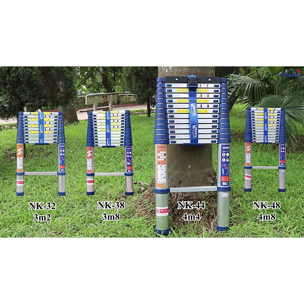 Thang nhôm rút đơn cao cấp Nikawa - 3m2 , 3m8 , 4m4 , 4m8