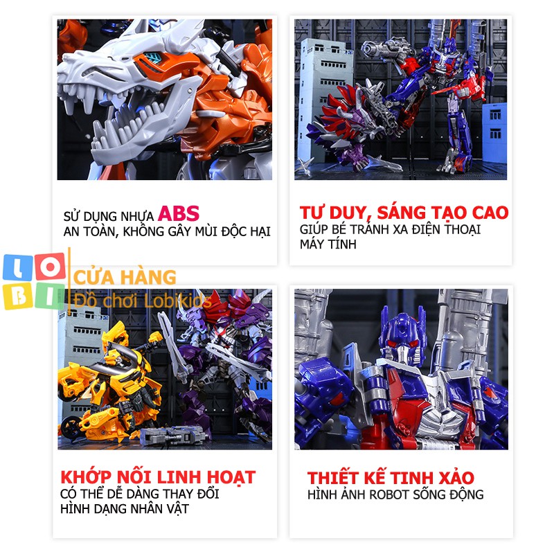 Đồ chơi ô tô mô hình hợp kim Optimus Prime/Bumblebee/Grimlock/Slug - TRANSFORMERS biến hình Robot -  Lobikids