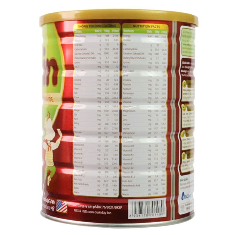 Sữa Colos gain 1+ 800g Date 2025