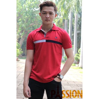 Áo thun cổ bẻ Tom Phối Sọc nam