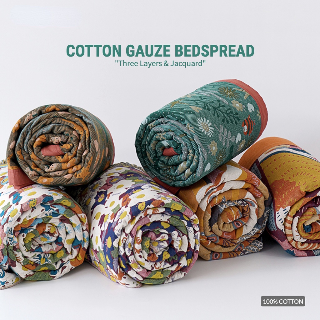 Chăn 100% Cotton Muslin Mềm Mại Thoáng Khí Đa Năng
