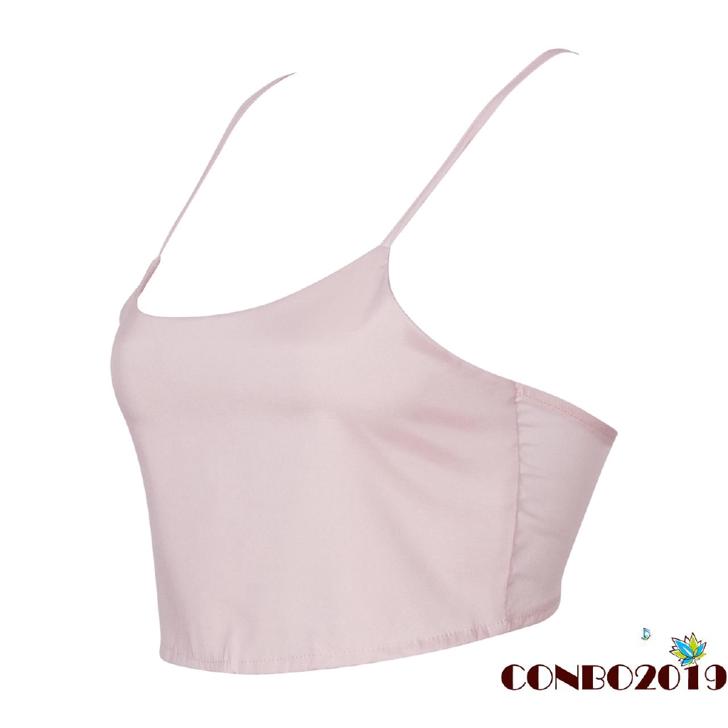 Áo hai dây hở lưng trang trí buộc nơ xinh xắn cho nữ