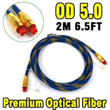 Cáp quang âm thanh Toslink Optical 2m (Xanh Phối Vàng) -DC1002