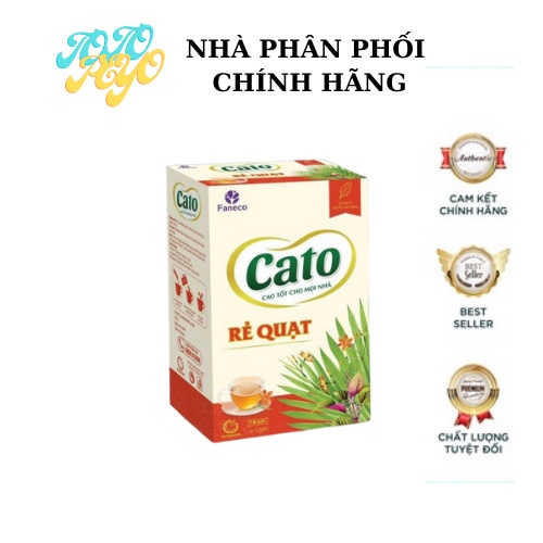 Cao rẻ quạt Cato (hộp 15 gói x 5 gram) Cao rẻ quạt Cato Hỗ trợ làm giảm đau rát họng, Ho khan,Ho C