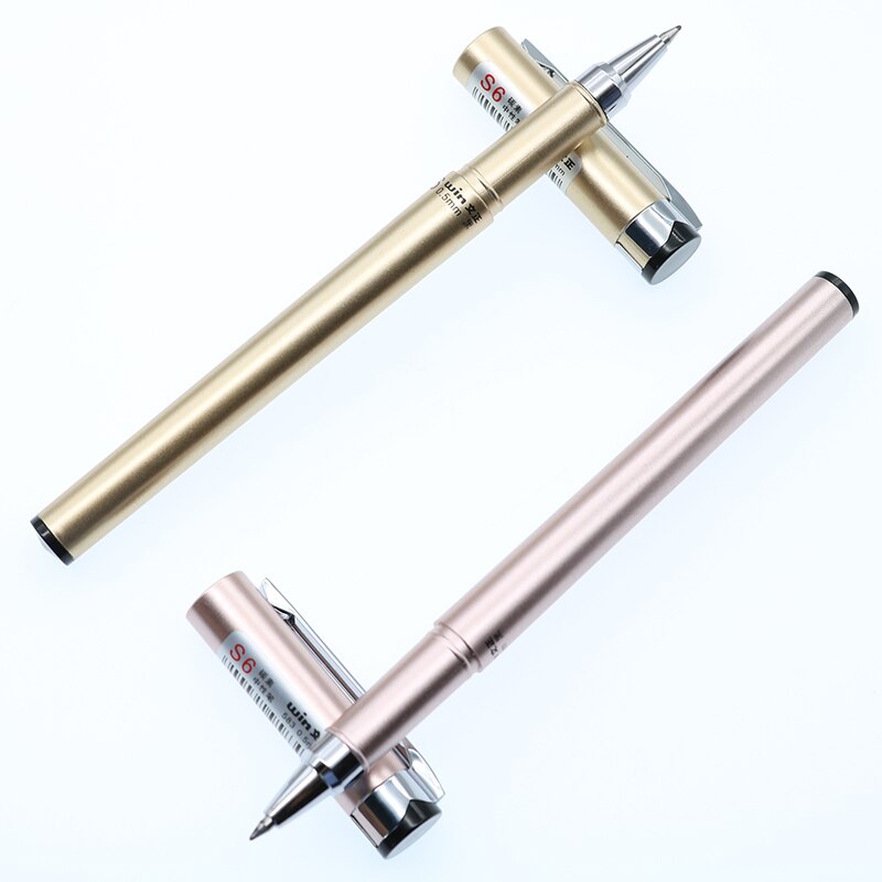 1 Bút Mực Gel Wenzheng 583 Ngòi 0.5mm Màu Vàng Hồng