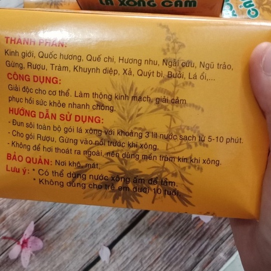 Lá xông giải cảm