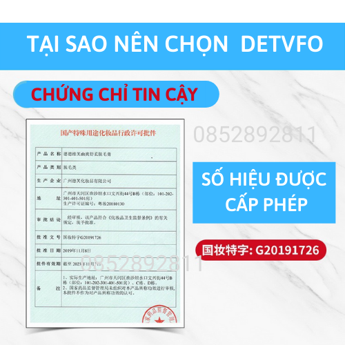 ✅Kem Xịt Tẩy Lông DETVFO Nội Địa Trung An Toàn, Dễ Sử Dụng, Hiệu Quả Ngay✅