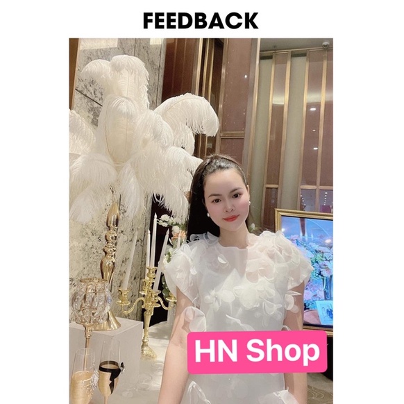 Váy thiết kế hoa nổi đính kết hạt
