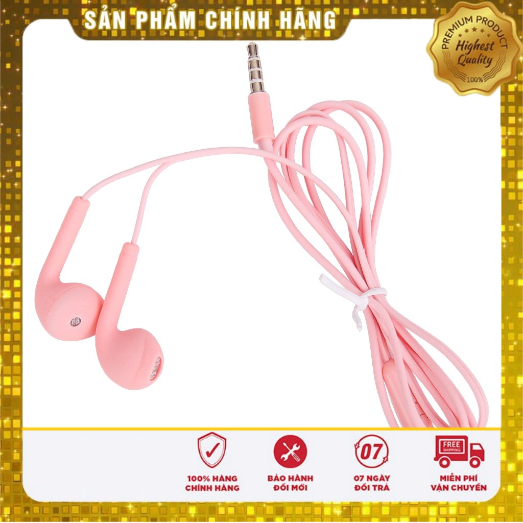 Tai nghe nhét tai có dây giắc cắm 3.5mm tích hợp micro chất lượng cao dành cho Android & iOS