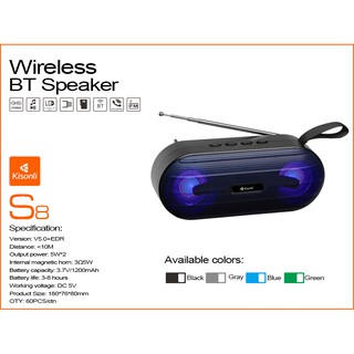 [SALE GIÁ SỐC] Loa Bluetooth Kisonli S8
