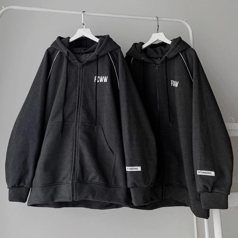 Áo Khoác Zip Kéo Nỉ Lót Bông FCWW unisex (nam nữ đều mặc được)