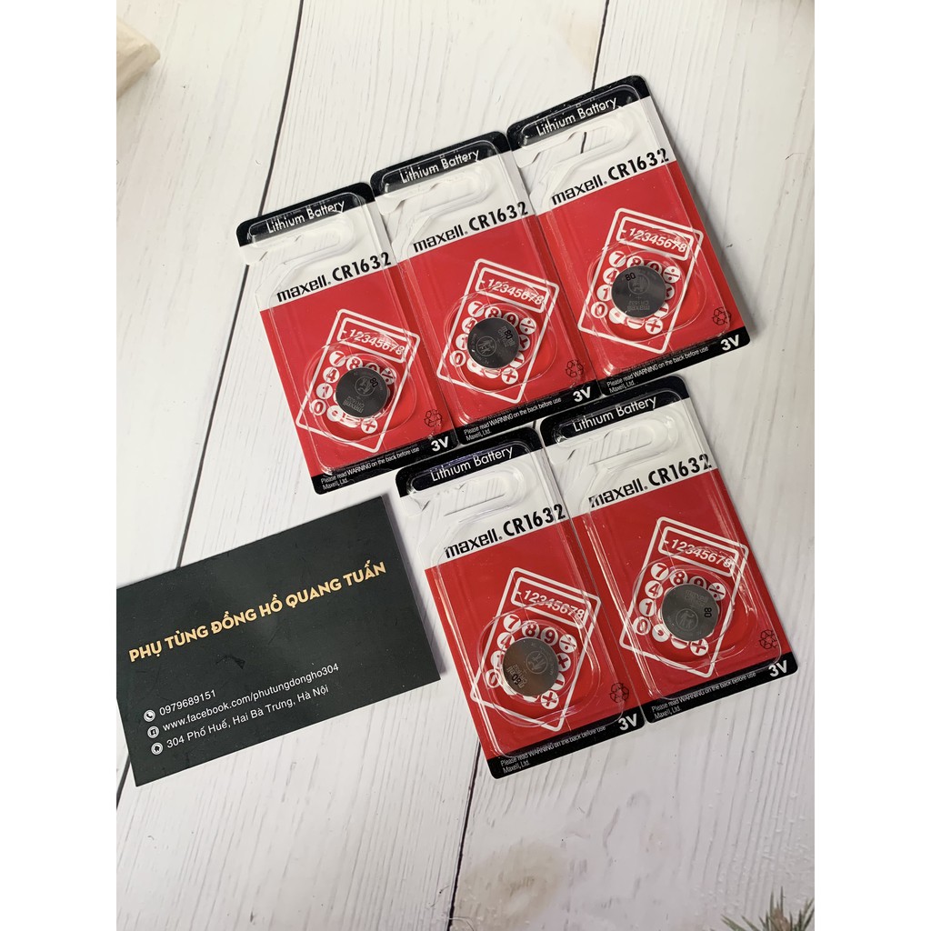Viên pin Maxell CR1632 3V thay điều khiển xe máy, điều khiển các loại (Viên pin Maxell CR1632 3V tha