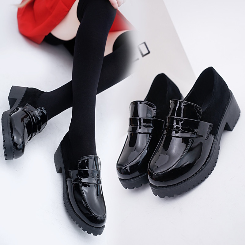 [Hàng Order] Giày da cosplay học sinh Nhật Bản JK màu nâu đen không bóng