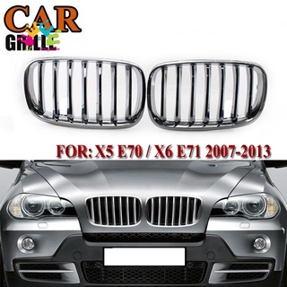 Lưới tản nhiệt bằng chrome x5 x6 cho xe hơi -bmw x5 e70 x6 e71 2007-2013 51137157687 51137157688