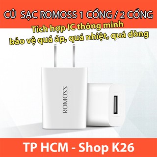 Củ Sạc Romoss 1 Cổng / 2 Cổng