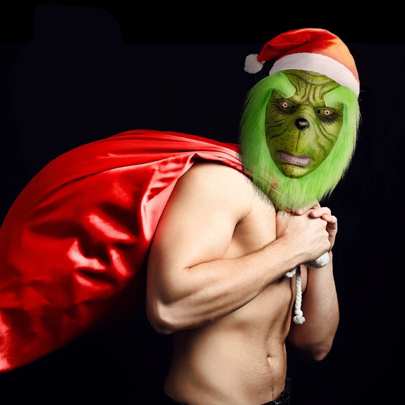 Grinch Mặt Nạ Grinch Latex Hóa Trang Tiệc Halloween / Giáng Sinh / Giáng Sinh Vui Nhộn