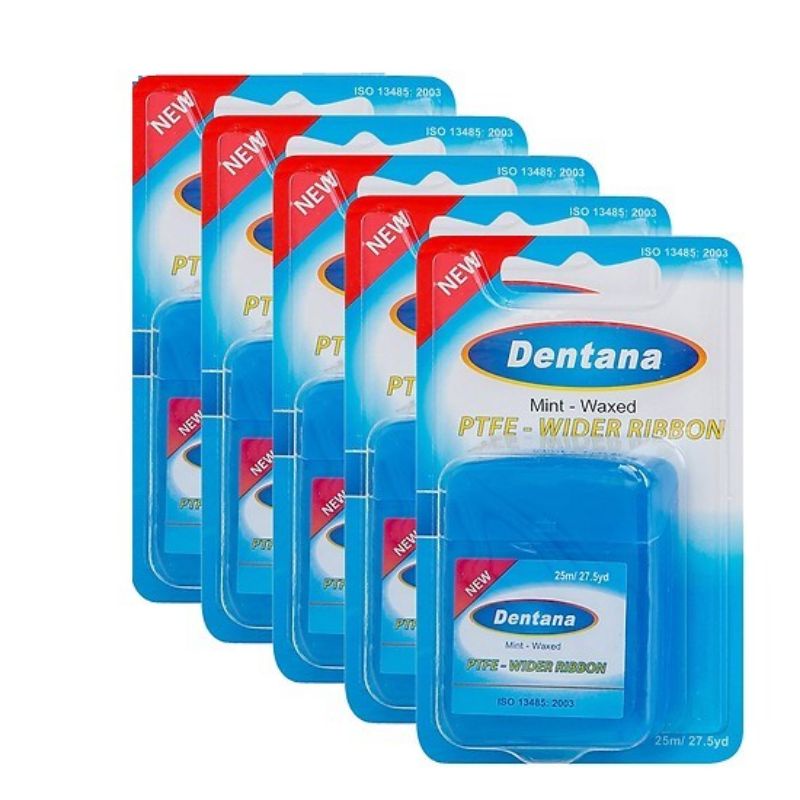 Chỉ nha khoa Dentana, chất liệu PTFE sợi 1 chỉ mảnh, chỉ nha khoa hương bạc hà, không xước, cuộn 25m - Soleil shop