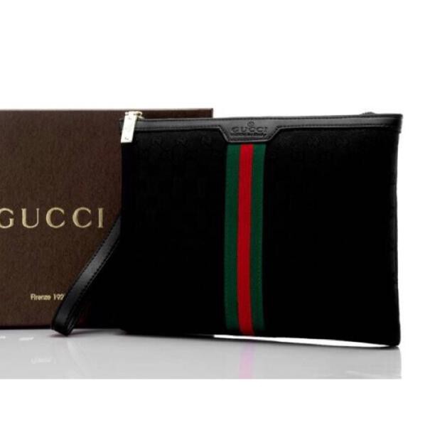 Ví Gucci Vải Canvas Cầm Tay Thời Trang Cá Tính