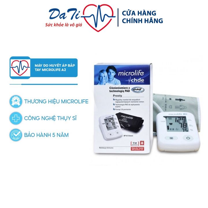 Máy Đo Huyết Áp Bắp Tay MICROLIFE A2 Classic Dễ Sữ Dụng, Đơn Giản, Nhỏ Gọn - DATI_MEDICAL