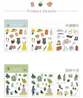 Set 2 tấm sticker trang trí sổ