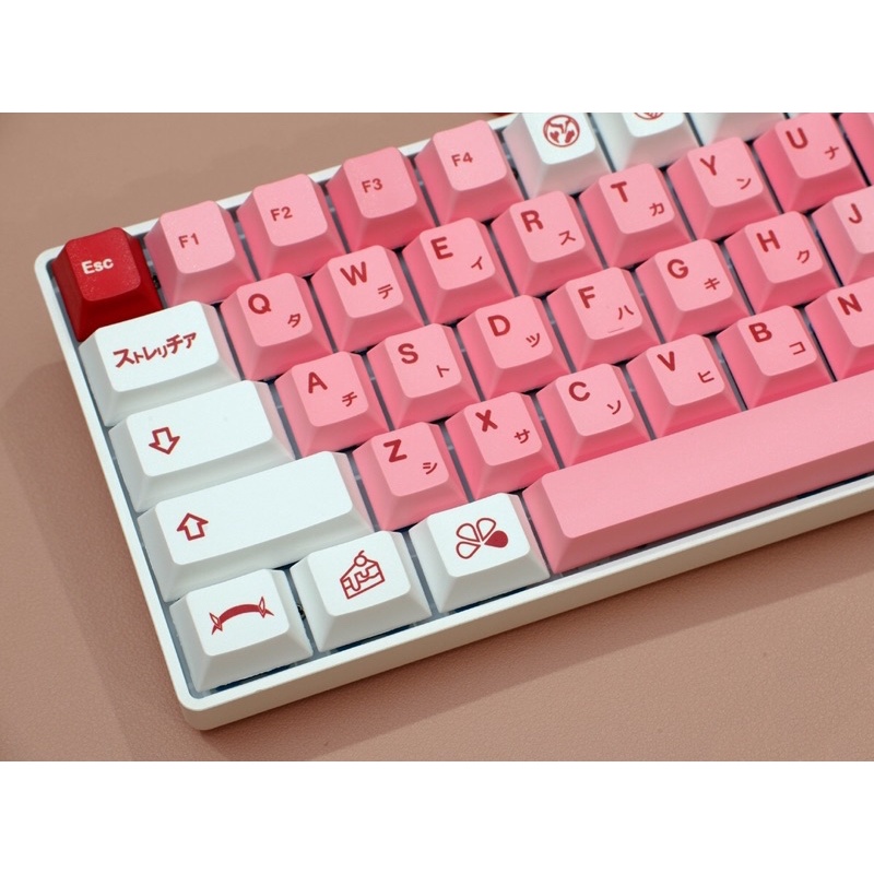 SET KEYCAP DARLING HỒNG CHERRY PROFILE THICK PBT 125 PHÍM