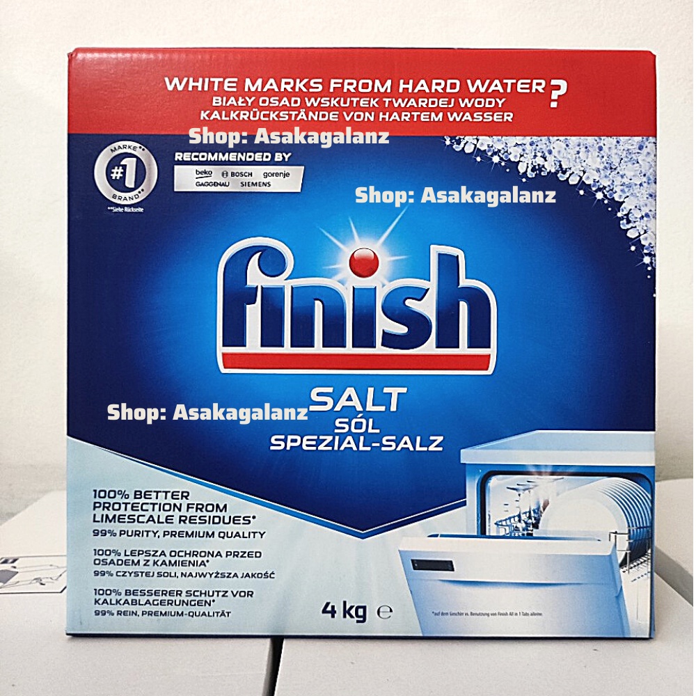 Muối rửa bát Finish 4kg, 1.5kg, 1,2kg, Muối finish cho Máy rửa bát, Muối rửa chén finish, Muối làm mềm nước Finish