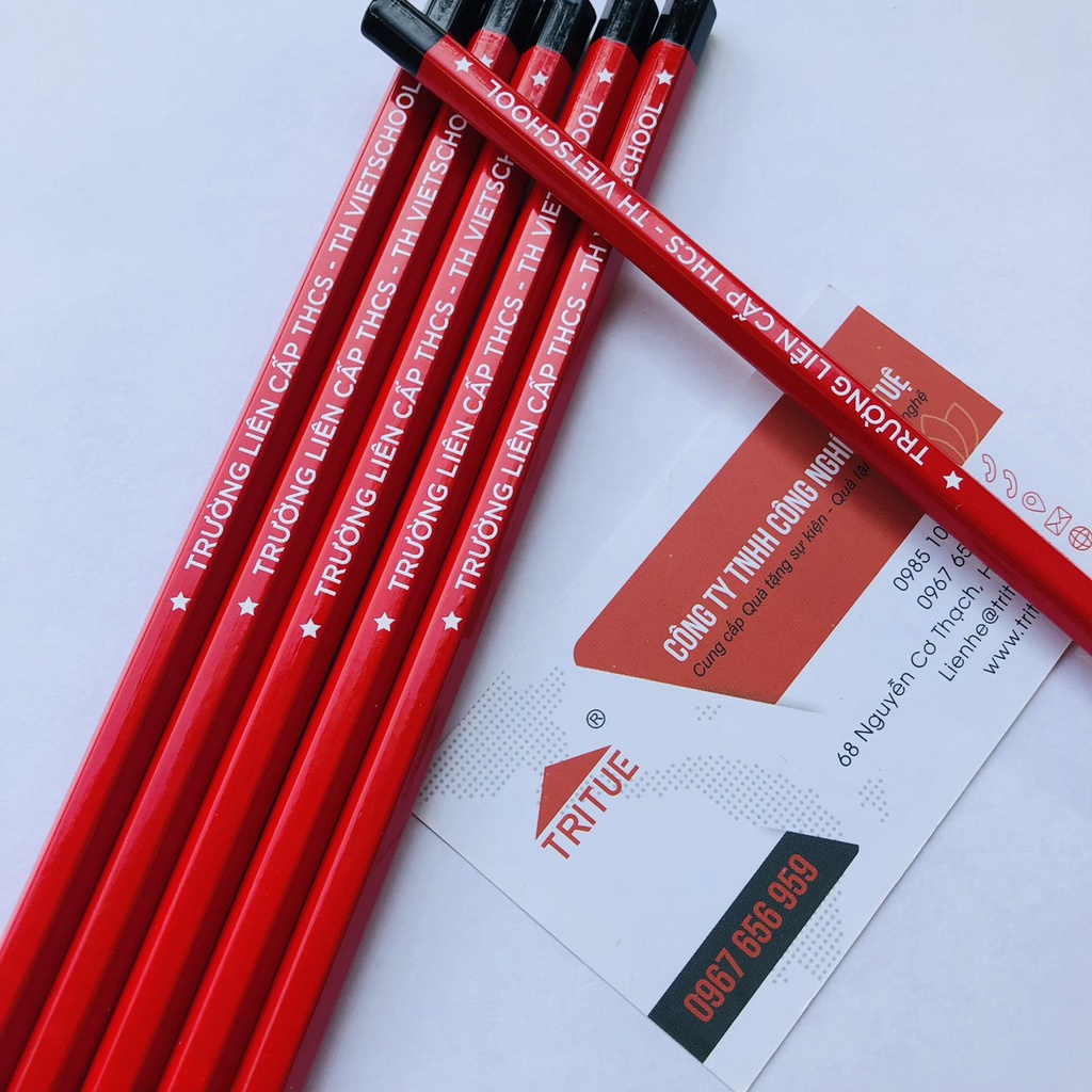 In ấn bút chì theo yêu cầu, làm bút chì giá rẻ cho học sinh, sinh viên