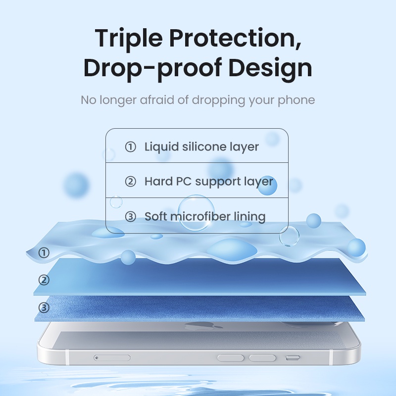 Ốp điện thoại UGREEN bằng silicon thích hợp cho iPhone 13 Pro