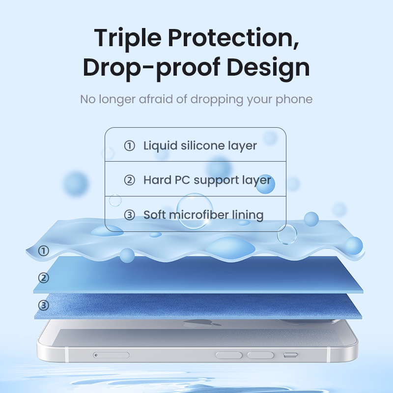 Ốp điện thoại UGREEN bằng silicon thích hợp cho iPhone 13 Pro