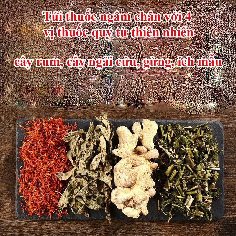 Thảo mộc ngâm chân thảo mộc xông ngâm tắm dùng để ngâm chân hỗ trợ chống mất ngủ, khí huýet lưu thông