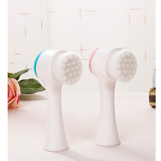 Cọ rửa mặt và massage 2 đầu silicon siêu mềm
