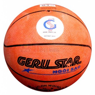 Bóng rổ cao su cam Geru Star số 5