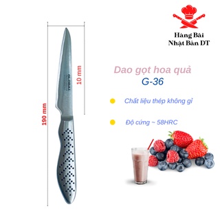 Dao nhật bản gọt hoa quả global-36 thép nguyên khối cao cấp cromova 18 không gỉ hàng bãi nhật bản