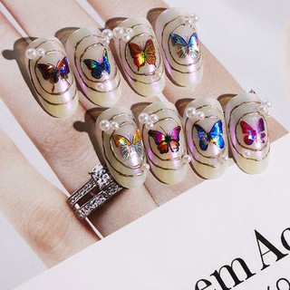 Sticker nails - hình dán móng 3D bướm hologram