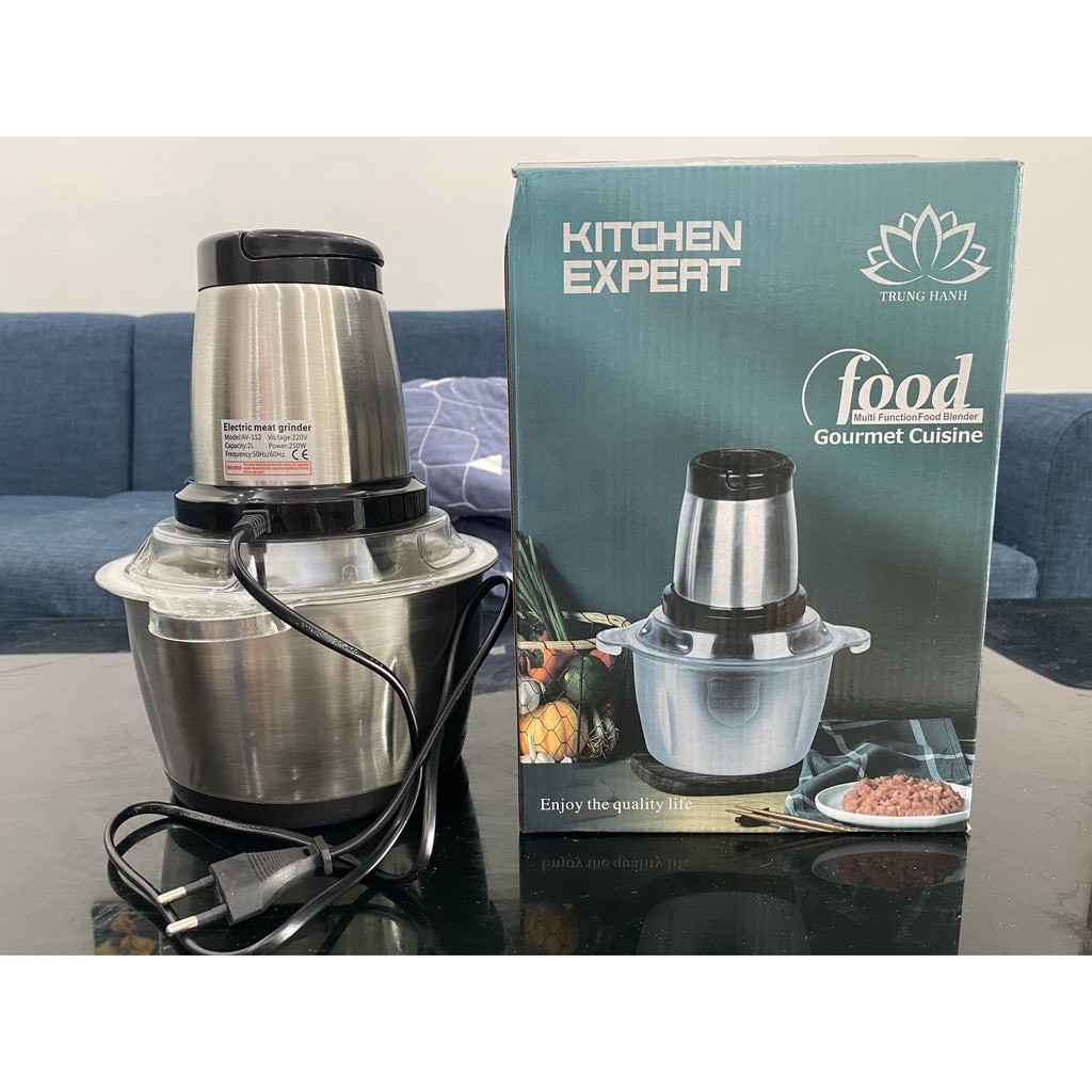 Máy Xay Thịt Đa Năng ⚡️FREESHIP⚡️Máy Xay Chính Hãng KITCHEN 2 Lít_ Bảo Hành 12 Tháng .