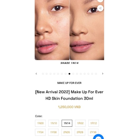 [ Minisize 5ml/New 2022] Kem Nền Make Up For Ever Hd Skin Foundation