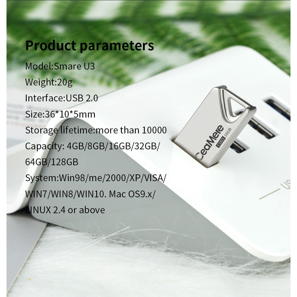 USB 2.0 Ceamere 16GB kim loại nhỏ gọn siêu bền | BigBuy360 - bigbuy360.vn