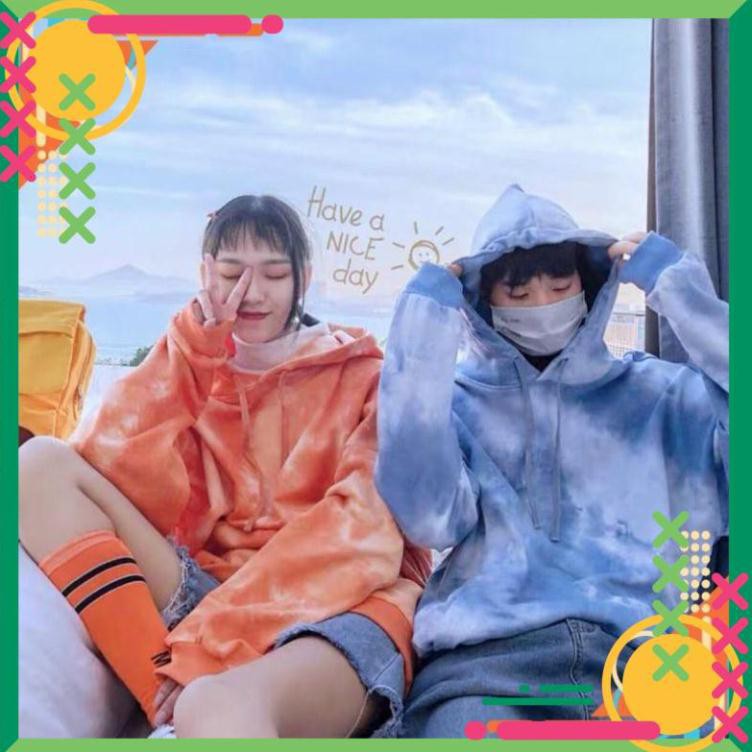 [Free Vận Chuyển] Áo Hoodie Nỉ Loang Màu Nam Nữ Kiểu Mới Siêu Hot Thời Trang AJ