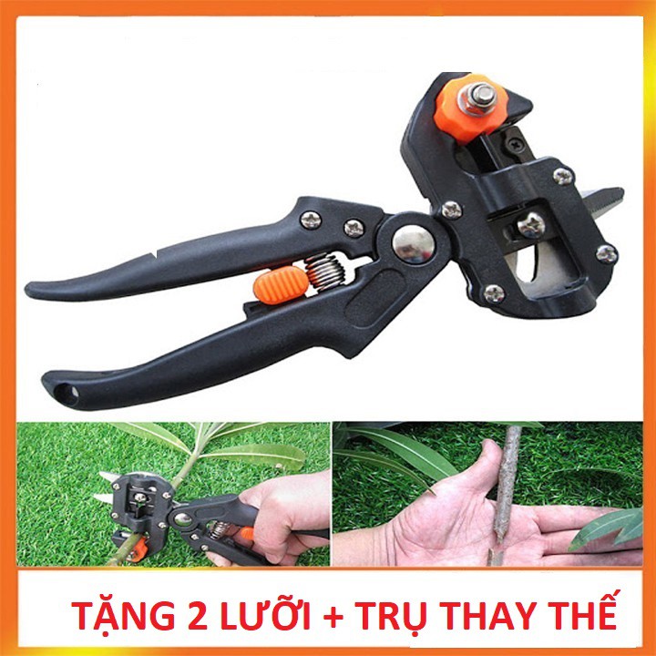 Dụng cụ cắt ghép cây, Kéo cắt - Triết - ghép cành cây đa năng (tặng 2 lưỡi + trụ thay thế)