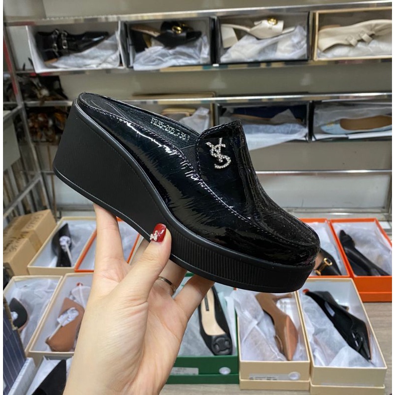 Sục da bóng đế xuồng đen tuyền 6p Hàng QC