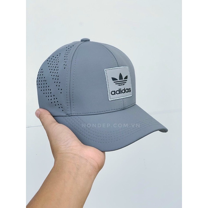 Nón kết, mũ lưỡi trai Adidas dù lỗ form chuẩn vải Kaki đẹp thời trang  -ST01